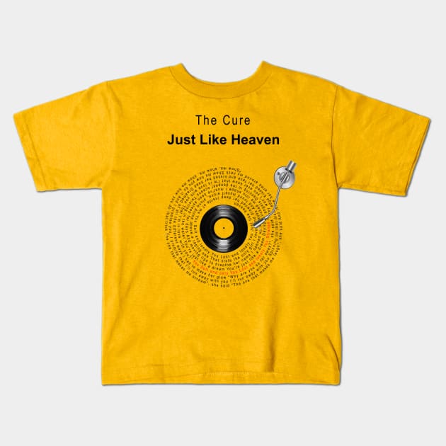 JUST LIKE HEAVEN LYRICS ILLUSTRATIONS Kids T-Shirt by Vansa Design